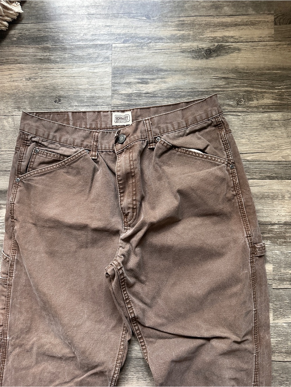 Classic Straight-Fit‎ Men's Brown Jeans - Rugged Everyday Wear Schmidt - Picture 2 of 8
